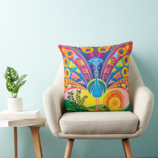 Peacock Tail Cushion