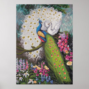 Peacock Tapestry 010110 009 Poster