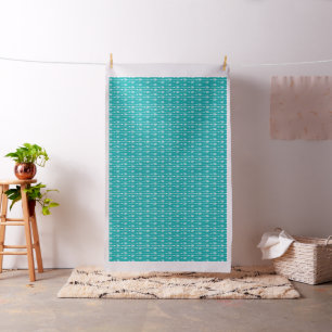 Peacock Teal Arrows Pattern Fabric