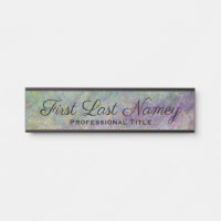 Peacock Teal Office Door Sign Elegant Name Plate