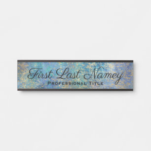 Peacock Teal Office Door Sign Elegant Name Plate