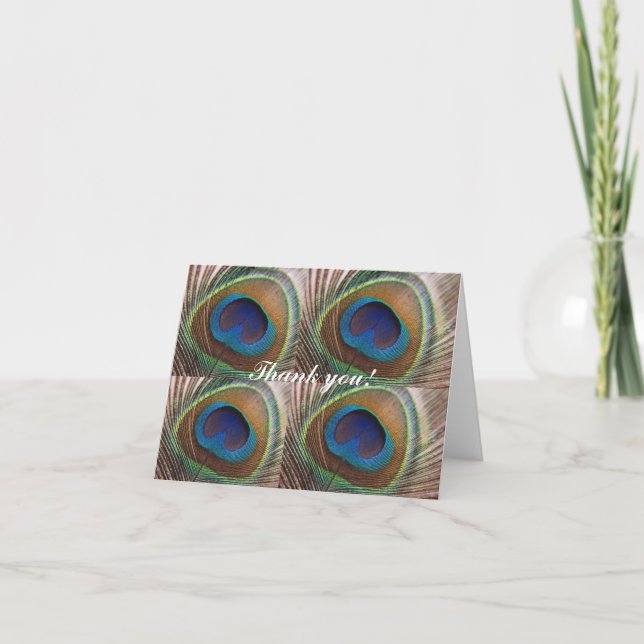Peacock Thank You Card (Front)