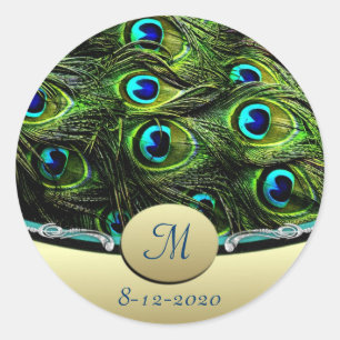 Peacock  Theme Wedding Envelope Seals