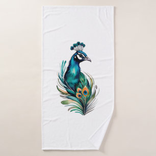 peacock towel
