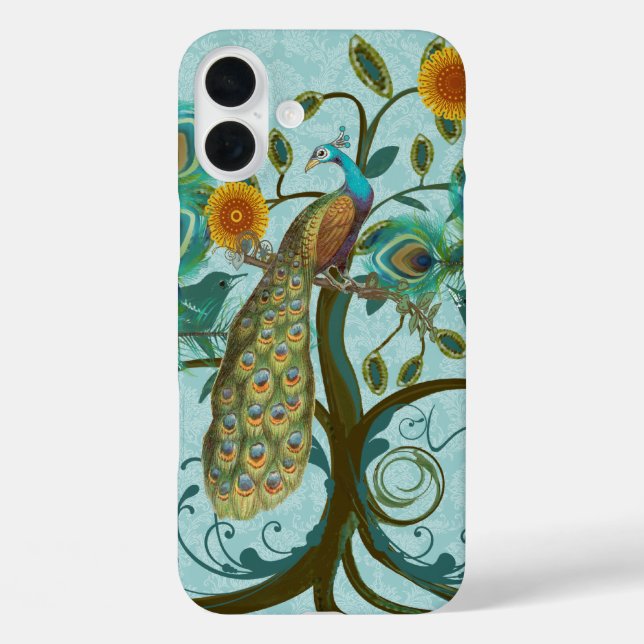 Peacock Tree  Birdcage  Damask iTouch Case (Back)