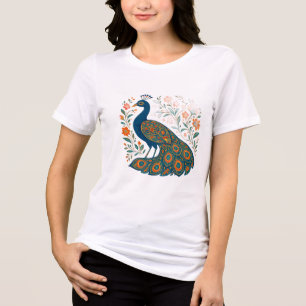 Peacock Truck Art Tri-Blend Shirt