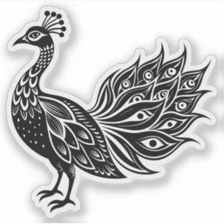 Peacock vinyl sticker