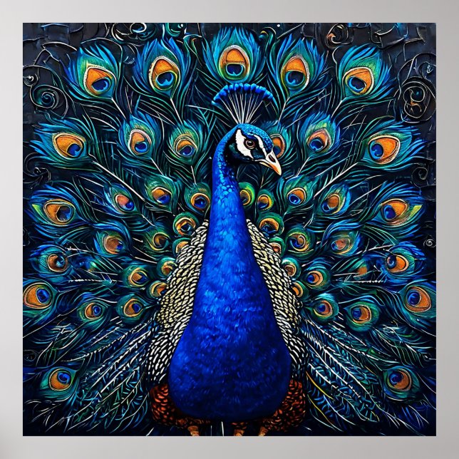 🦚 Peacock Wall Art For Elegant Home Decor (Front)