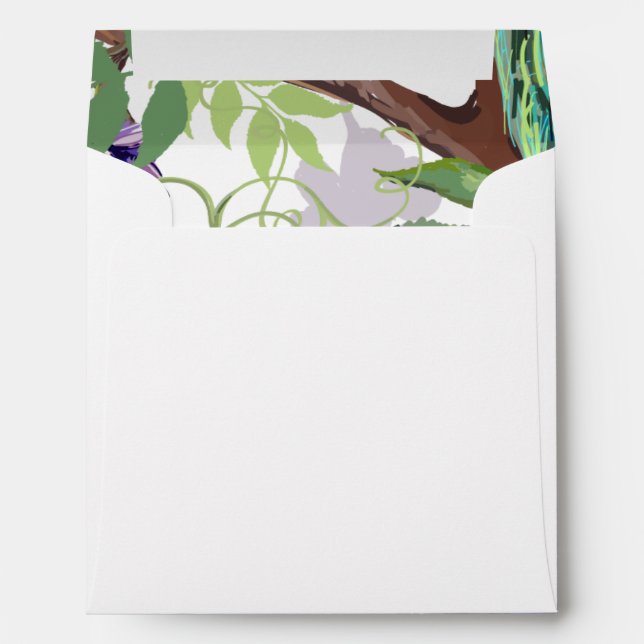 Peacock Wedding Envelope (Back (Bottom))