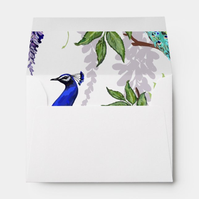 Peacock Wedding Envelope (Back (Bottom))