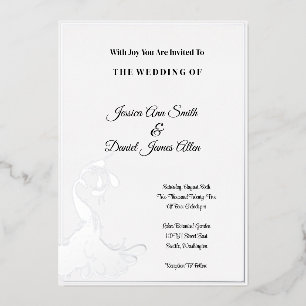 Peacock Wedding Foil Invitation