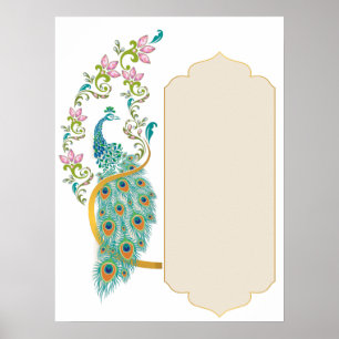 Peacock Wedding Poster