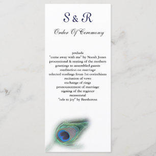 peacock Wedding program Programme