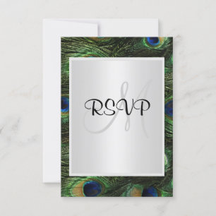 Peacock Wedding RSVP Card