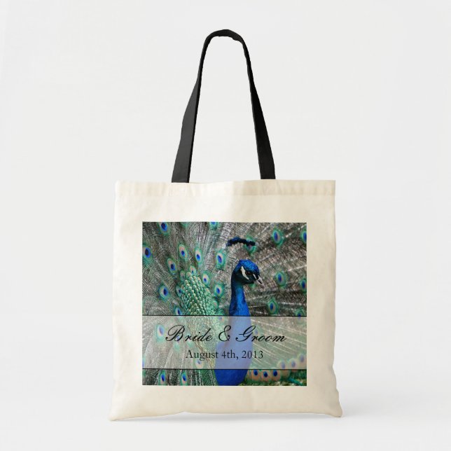 Peacock Wedding Theme 1 Tote Bag (Front)