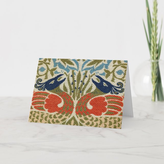 Peacock, William Morris Card (Front)