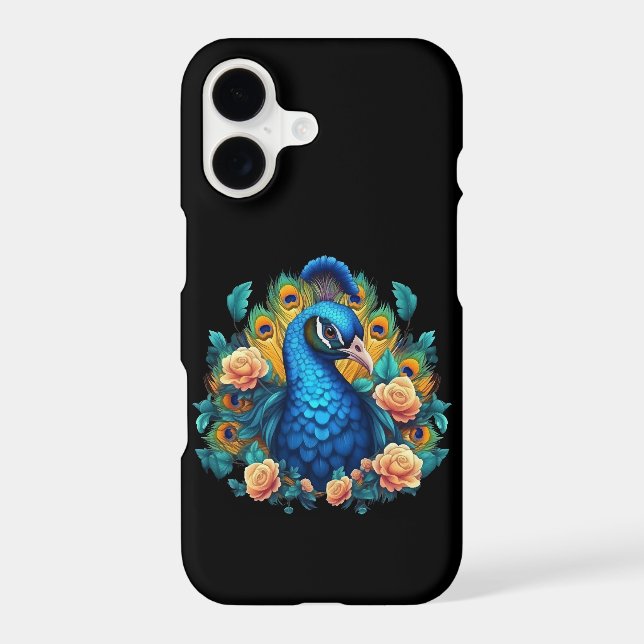 Peacock With Peach Roses Samsung Galaxy S21+ Case (Back)