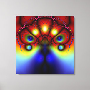 Peacocking From the Shadows Wrapped Canvas