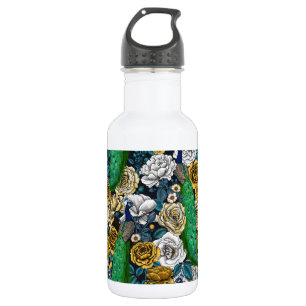 Peacocks in the rose garden 3 532 ml water bottle