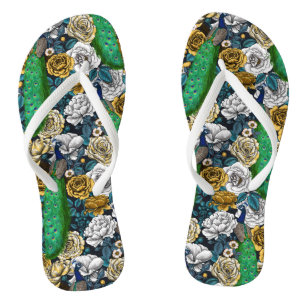 Peacocks in the rose garden 3 jandals