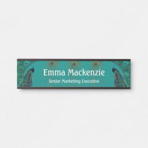 Peacocks Peacock Elegant Unique Office Door Sign