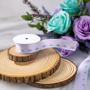 Peacock's Tail and Roses Satin Ribbon