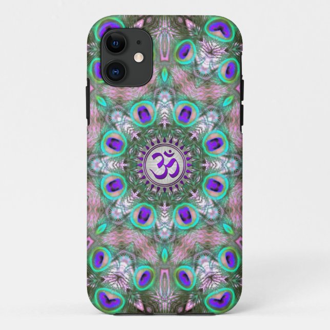Peacolia Purple Aum Case-Mate iPhone Case (Back)
