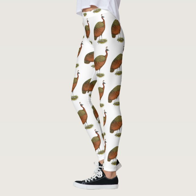 Peafowl:  Congo Peahen Leggings (Left)
