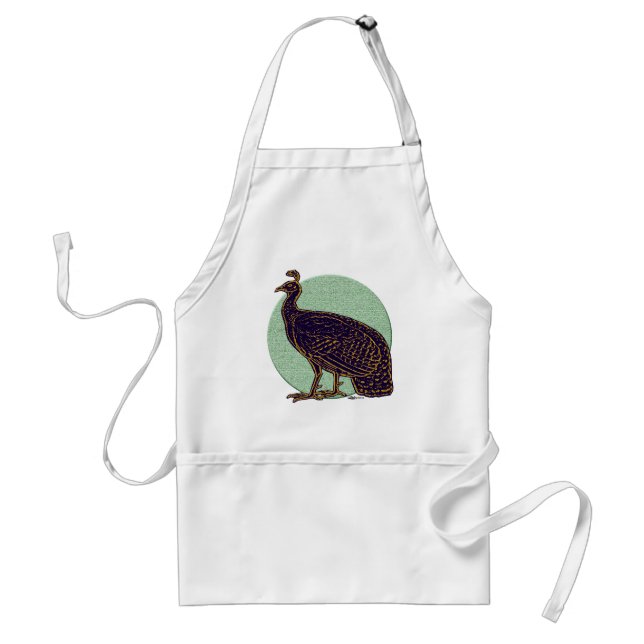 Peafowl:  Impressionistic Congo Hen Standard Apron (Front)