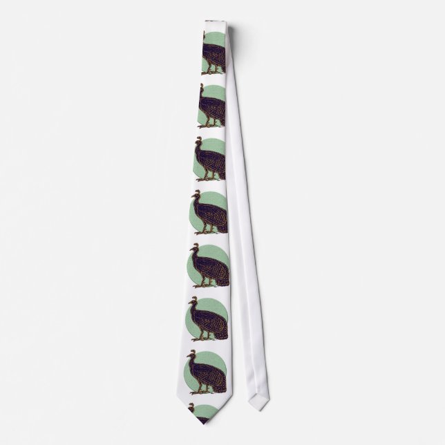 Peafowl:  Impressionistic Congo Hen Tie (Front)