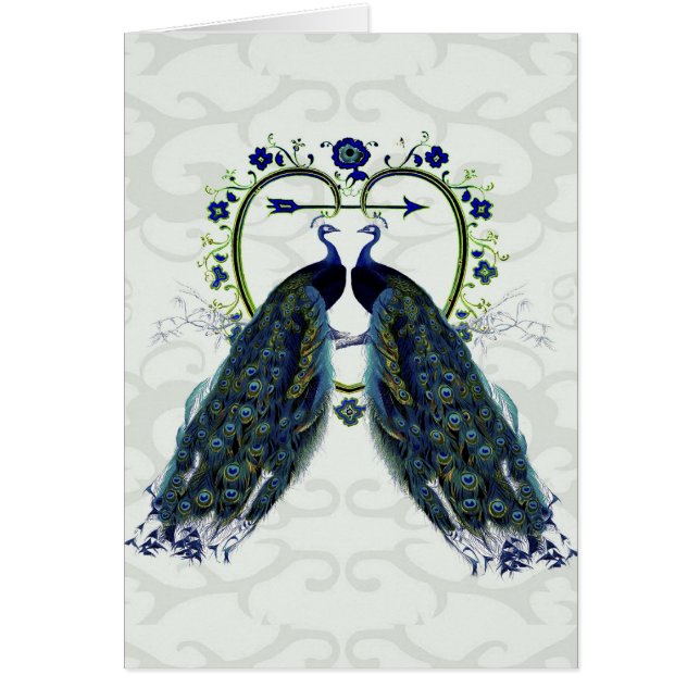 PEAFOWL peacock love heart personalised (Front)