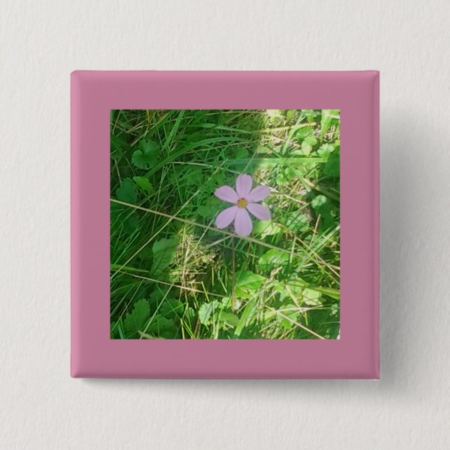 Peak-a-boo Pink 15 Cm Square Badge (Front)