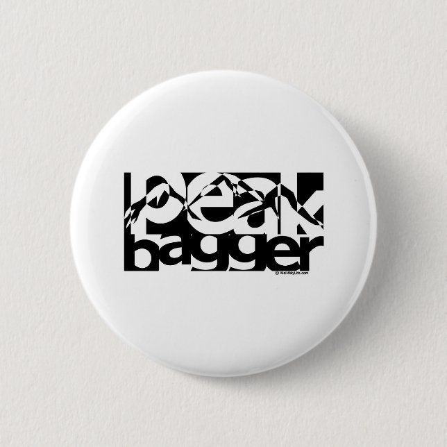 Peak Bagger 6 Cm Round Badge (Front)