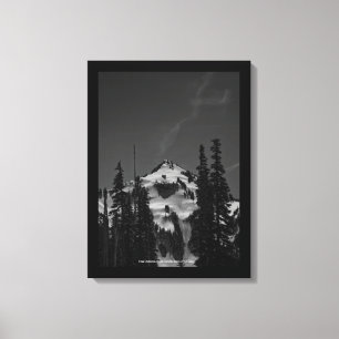Peak Between Trees Canvas Print