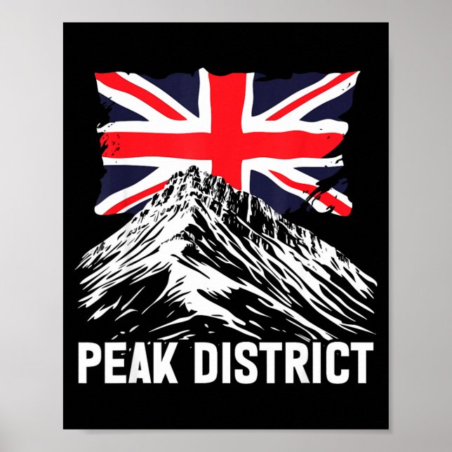 Peak District + British Flag  Poster (Front)