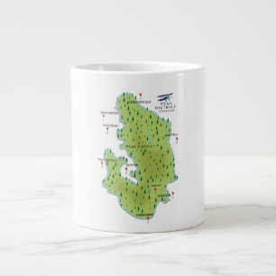 Peak District England Map Large Coffee Mug