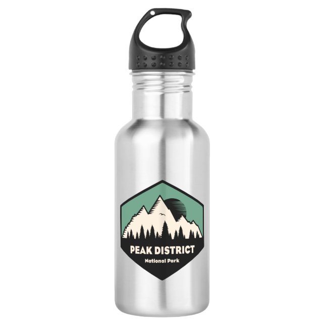 Peak District National Park 532 Ml Water Bottle (Front)