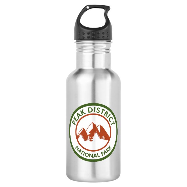 Peak District National Park 532 Ml Water Bottle (Front)