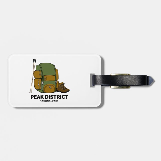 Peak District National Park Backpack Luggage Tag (Back Horizontal)
