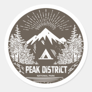 Peak District National Park Classic Round Sticker