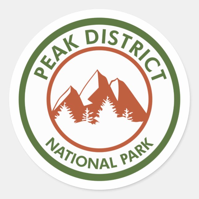Peak District National Park Classic Round Sticker (Front)
