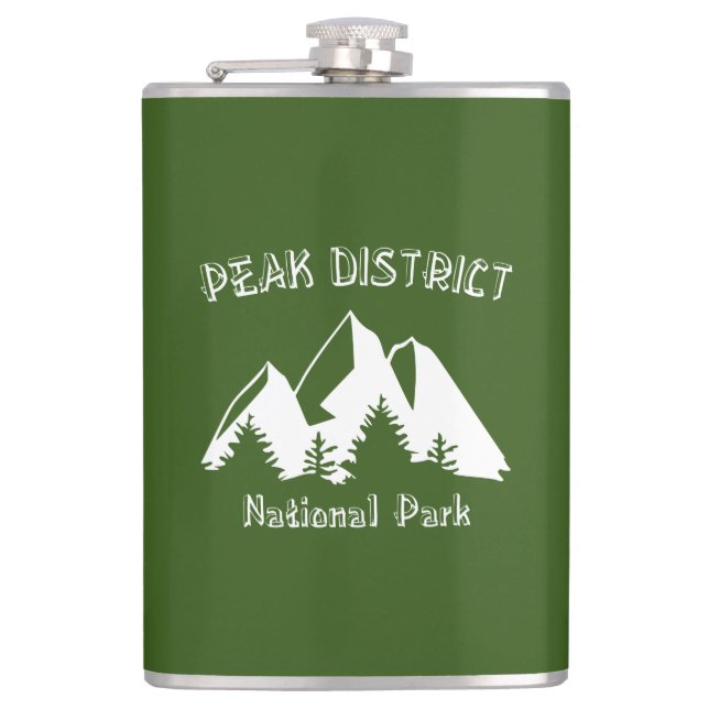 Peak District National Park Hip Flask (Front)