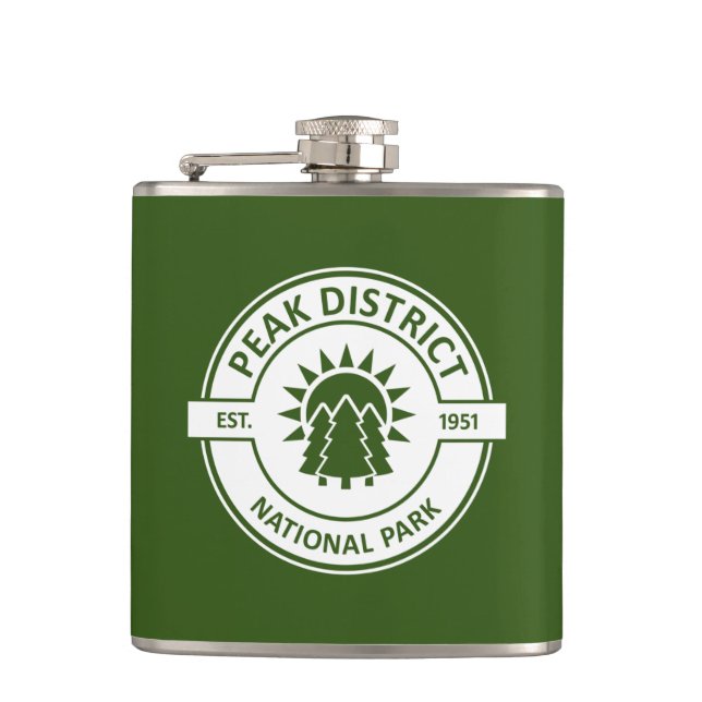 Peak District National Park Hip Flask (Front)
