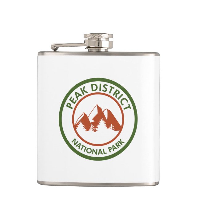 Peak District National Park Hip Flask (Front)