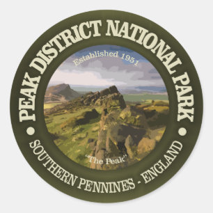 Peak District NP Classic Round Sticker