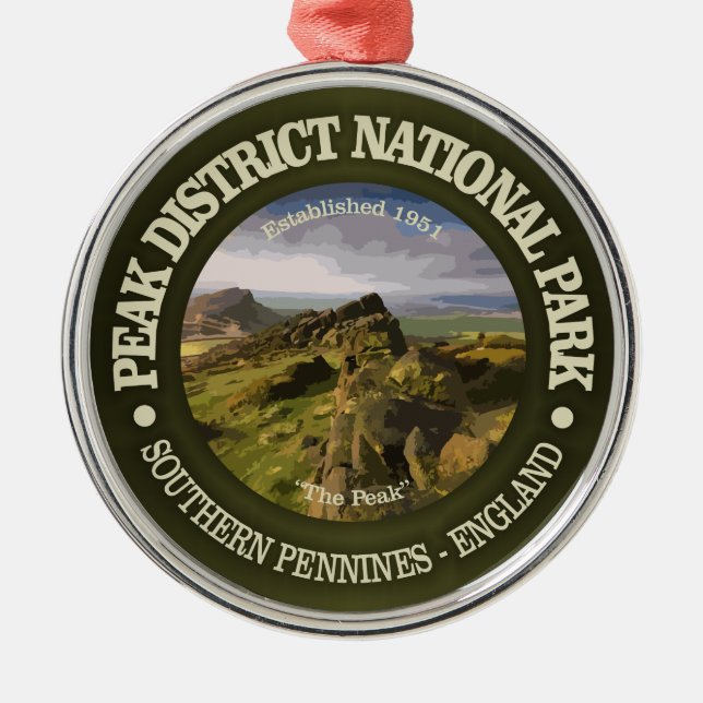Peak District NP Metal Tree Decoration (Front)