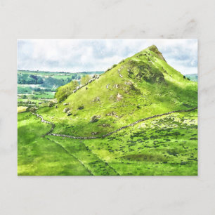 Peak District Watercolour-Style Postcard