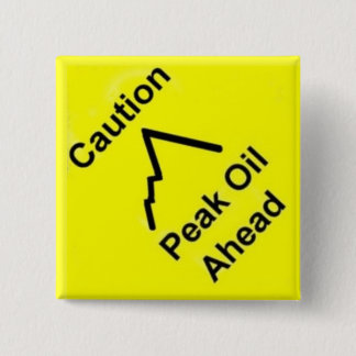Peak Oil Chart 15 Cm Square Badge