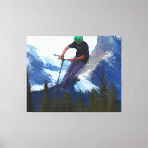 Peak Performance - Scooter Boy  Canvas Print