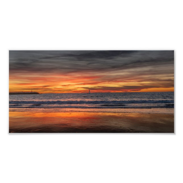Peak Sunset - Marina Del Rey, CA Photo Print (Front)